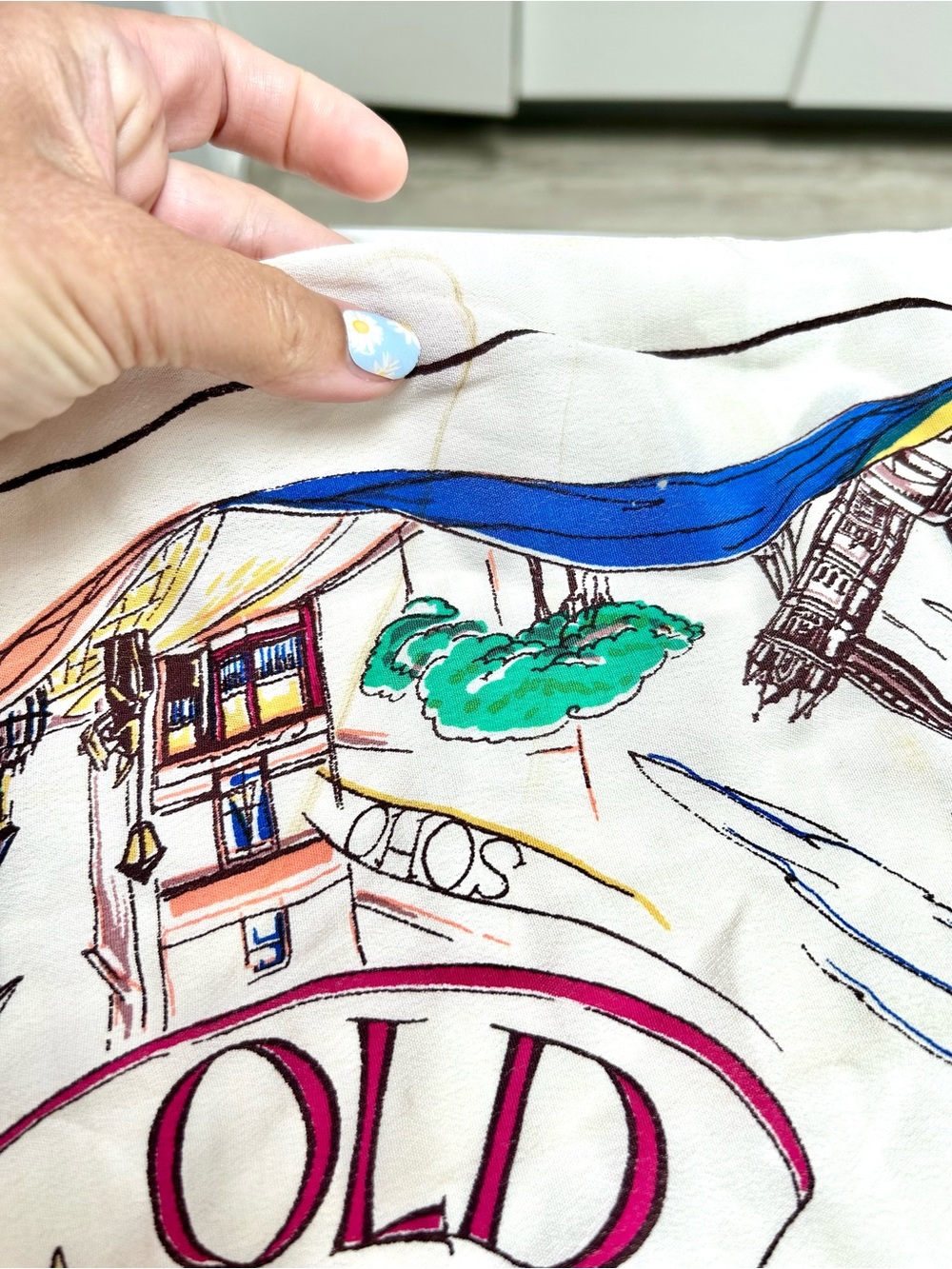 LONDON UK Britain Scenic Silk Scarf/wrap w vacay resort European vibe - Picture 15 of 15